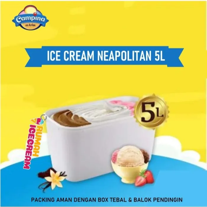 Ice Cream Neapolitan 5 Liter Campina