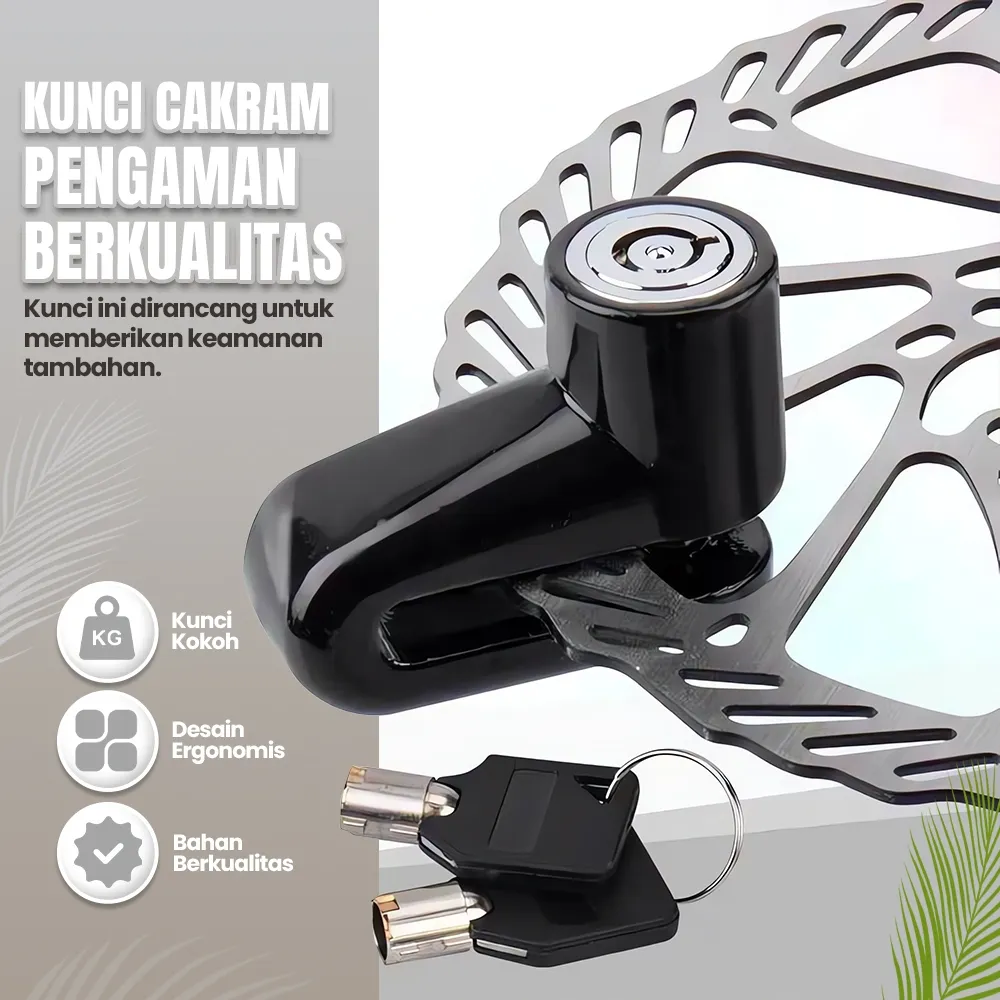 Kunci Gembok Rem Cakram Motor Disc Brake Lock Anti Maling | Safety Lock untuk Semua Merek Motor