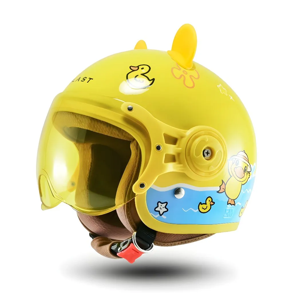 Helm Anak Pilot Bipplast Lucu Anti UV 2-8 Tahun SNI Kuping Panda Terbaru
