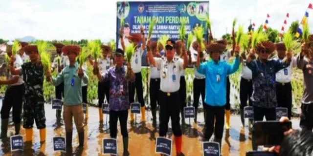 Rutan Pelaihari Kalsel Garap 20 Hektare Sawah, Turut Libatkan Warga Binaan