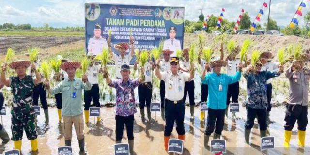 Kanwil Ditjenpas Kalsel Cetak Sawah Rakyat Empat Hektare, Wujudkan Pembinaan Pertanian