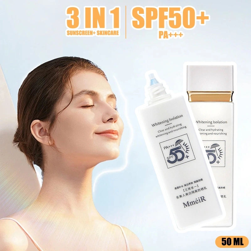 Tabir Surya SPF50+ PA+++ Krim Tabir Surya Pemutih UV Perawatan Kulit Wajah Dan Tubuh 50ML