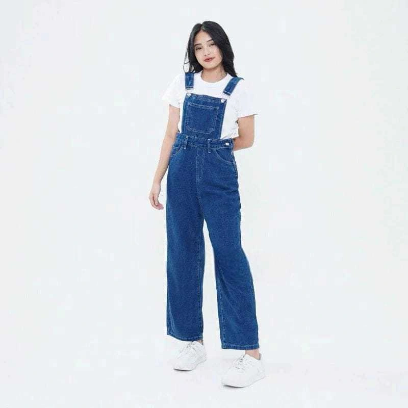 JUMSUIT JEANS WANITA KOREAN STYLE OVERALL WANITA