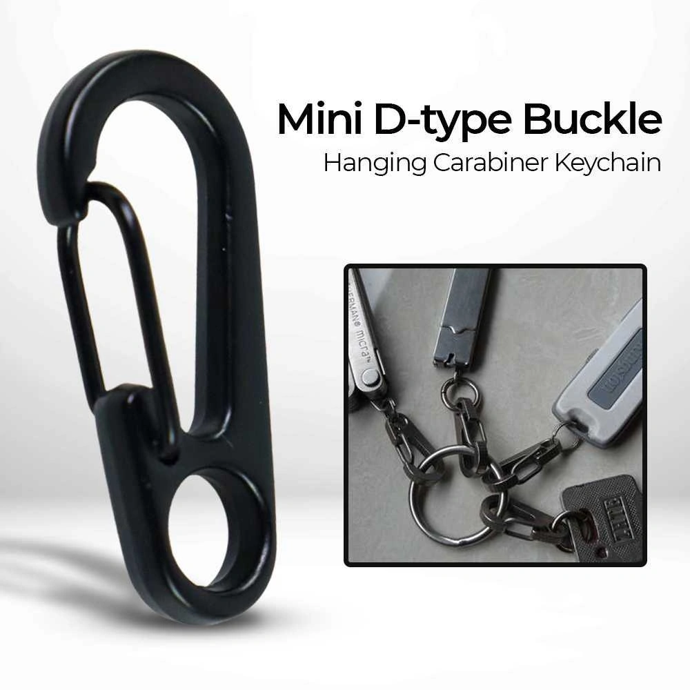 APEN Carabiner Mini D-type Karabiner Tipe D Buckle Keychain EDC Gantungan Kunci Barang Unik - B36