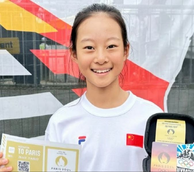 Zheng Haohao is the Youngest Athlete of the Olympics 2024 trstdly