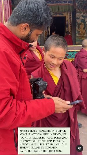 Momen Seorang Fotografer Bertemu Biksu Kecil yang Jadi 'Model' 6 Tahun