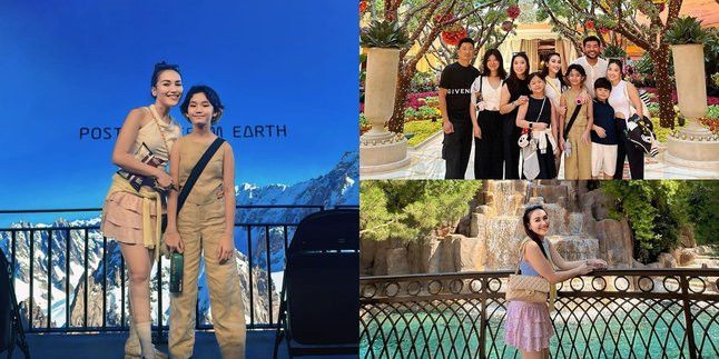 Ayu Ting Ting Tampil Cantik Bak ABG Kenakan Rok Mini dan Bilqis Disebut Mirip Kim Da-mi saat Liburan ke Las Vegas