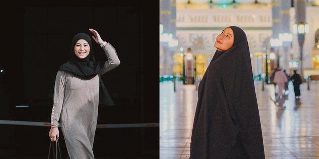 Awkarin Jalani Ibadah Umrah Pertama Kali, Kenakan Hijab- Auranya Bikin Adem