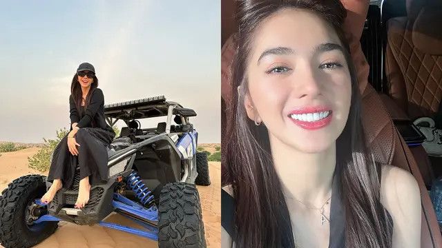 Kece, Penampilan Angel Karamoy saat  Offroad di Gurun Pasir Dubai Jadi Sorotan