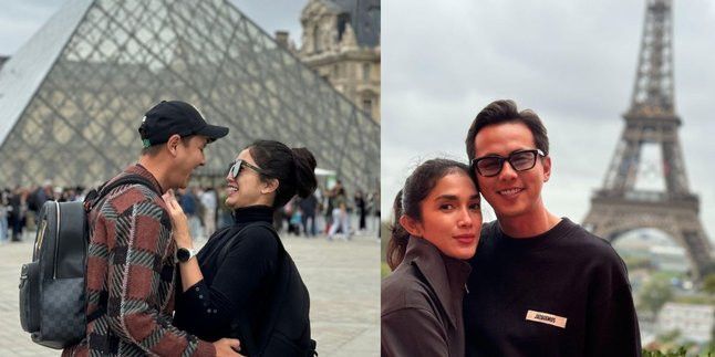 8 Foto Romantis Ussy Sulistiawaty dan Andhika Pratama di Kota Paris