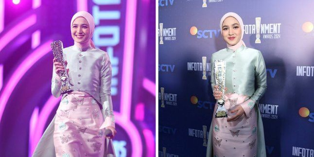 10 Foto Cut Syifa Menerima Penghargaan sebagai Female Celebrity Paling Menawan di Infotainment Awards 2024