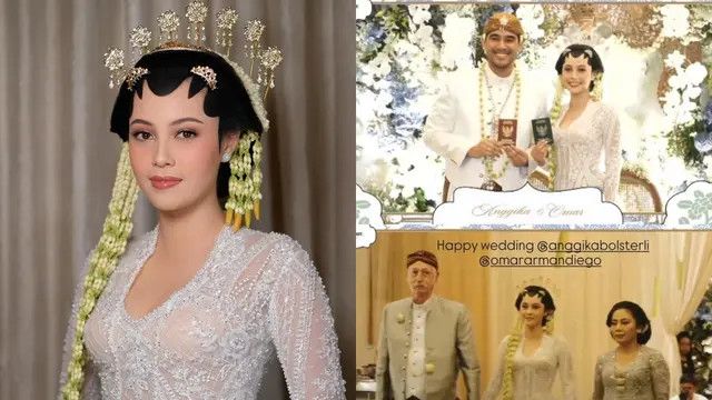 Cantik dan Gagah , 7 Momen Sakral Pernikahan Anggika Bolsterli dan Omar Bertema Jawa, Mahar Emas Batangan dan Uang Swiss