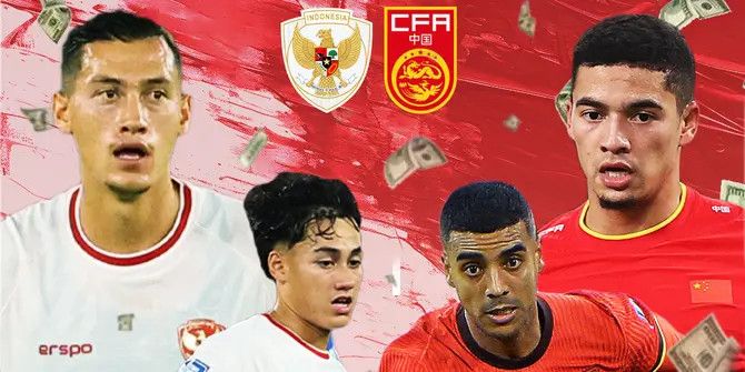 Perbandingan Nilai Pasar Pemain China vs Timnas Indonesia di Kualifikasi Piala Dunia 2026, Siapa Lebih Mahal?