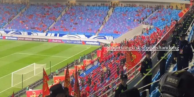 Suporter Timnas Indonesia Ditempatkan di Tribune Utara Stadion Qingdao, Dapat Pengawalan Ketat Polisi