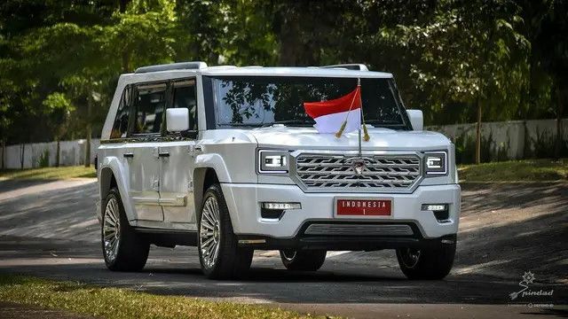 Foto Mobil Kepresidenan Anti-Peluru Milik Prabowo yang Menyita Perhatian