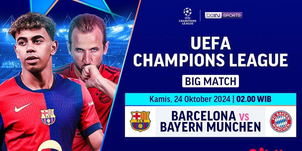 Jadwal Siaran Langsung Big Match Liga Champion: Barcelona vs Bayern Munchen di Vidio