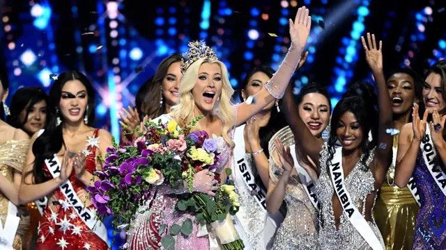 FOTO: Cantiknya Victoria Kjaer si 'Manusia Barbie', Wanita Denmark Pertama Raih Mahkota Miss Universe 2024