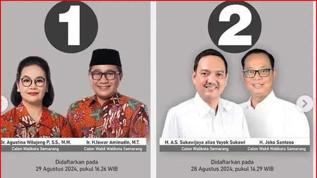 Profil Paslon Walikota dan Wakil Walikota Semarang di Pilkada 2024, KIM PLUS dan PDIP Bersaing Ketat