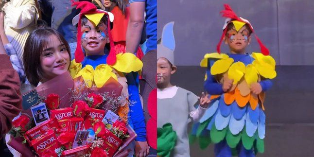 Momen Gala Sky Bikin Gemas, Tampil di Sekolah dengan Kostum Ayam