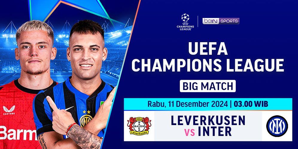 Link Live Streaming Leverkusen Vs Inter Milan di Liga Champions