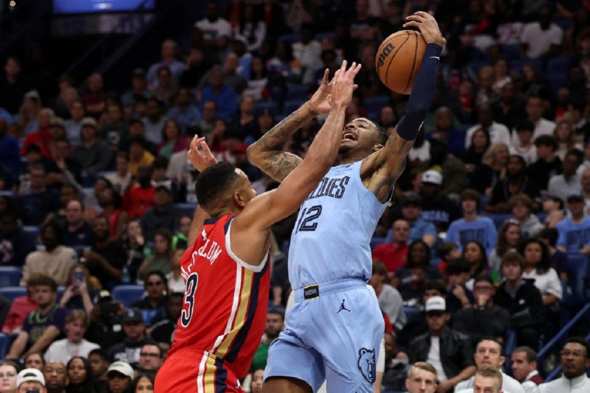 Ja Morant Cedera, Grizzlies Kalahkan Pelicans 132-124