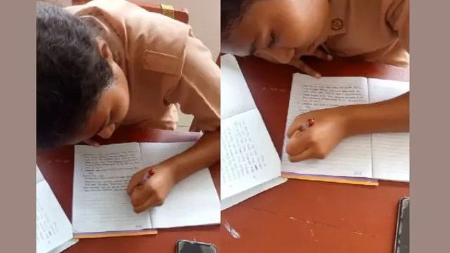 Viral di Media Sosial, Anak Ini Punya Kebiasaan Menulis Terbalik dengan Hasil yang Rapi dan Teratur