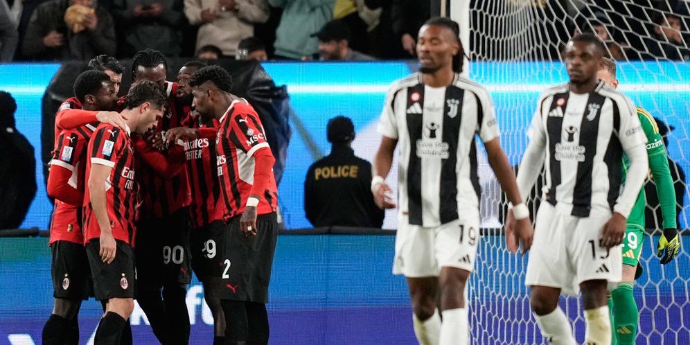 Hasil Piala Super Italia: AC Milan Menang 2-1 dari Juventus, Melaju ke Babak Final Lawan Inter Milan