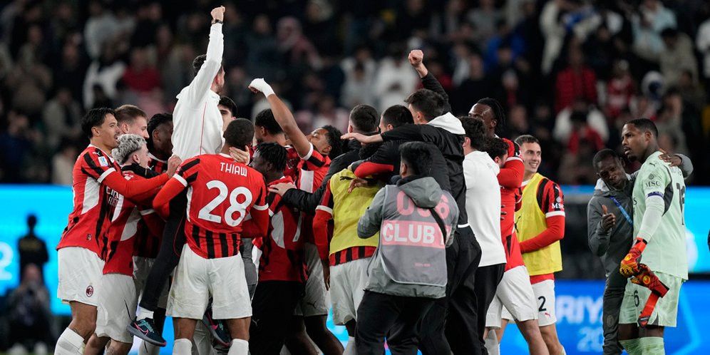 AC Milan Menang Dramatis 3-2 dari Inter Milan, jadi Juara Supercoppa Italiana 2024!