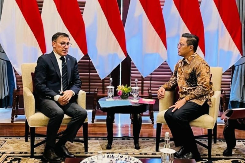 Menlu RI dan Dubes Turki Bahas Kerja Sama 75 Tahun Hubungan Bilateral