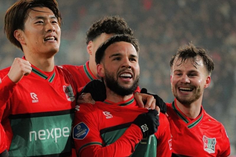 Gole spektakuler Verdonk Bawa NEC Nijmegen Menang Telak