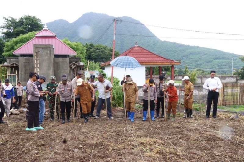 Polres Matim NTT Tanam Jagung, Dukung Ketahanan Pangan Nasional