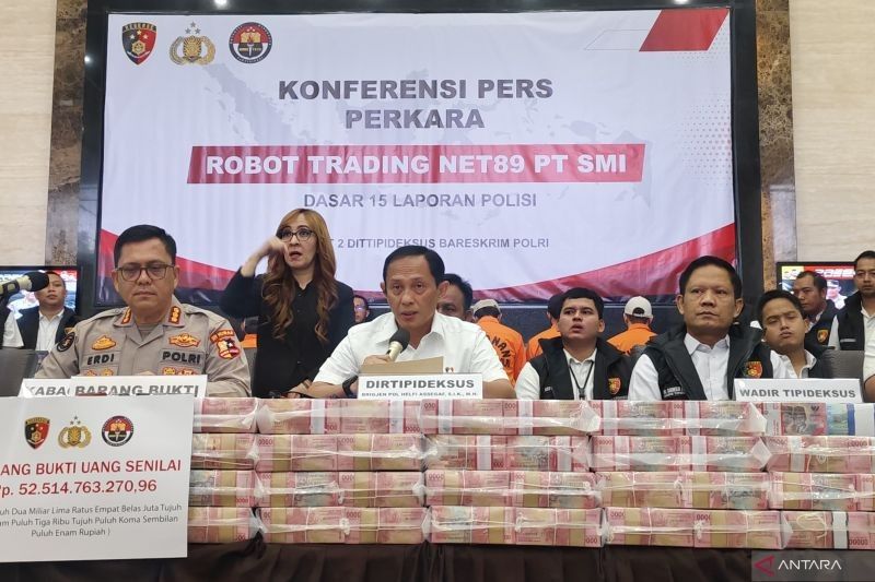 Polri Sita Aset Rp1,5 Triliun Kasus Robot Trading Net89