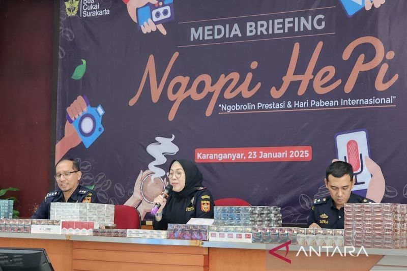 Bea Cukai Surakarta Sita 9 Juta Batang Tembakau Ilegal di 2024