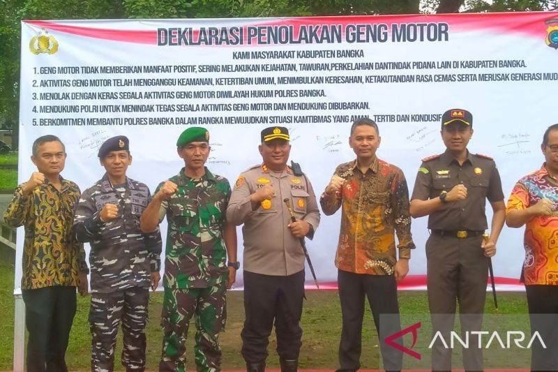 Forkopimda Bangka Tolak Aksi Geng Motor: Ciptakan Bangka yang Aman