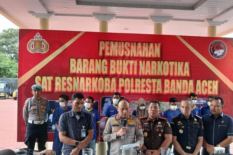 Polresta Banda Aceh Musnahkan 3,7 Kg Sabu-sabu Gagal Selundup di Bandara SIM