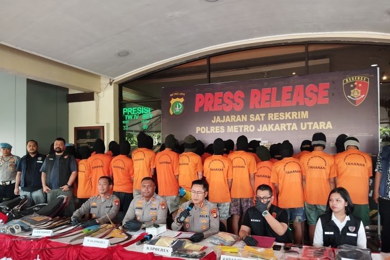 13 Tersangka Pencurian Motor Ditangkap di Jakarta Utara