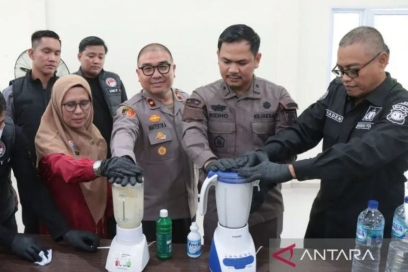 Polres Meranti Musnahkan 1,3 Kg Sabu dan 50 Butir Ekstasi