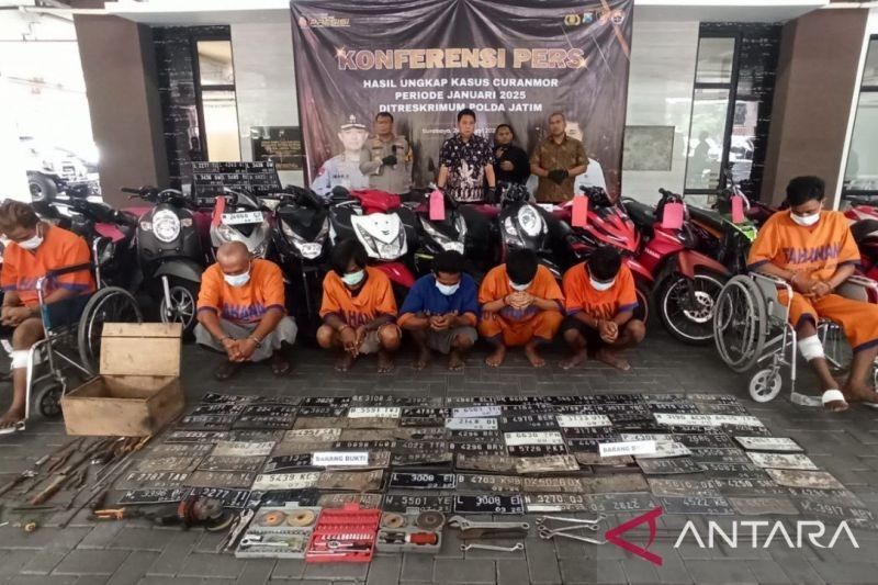 Polda Jatim Ungkap 157 Kasus Curanmor dalam 23 Hari