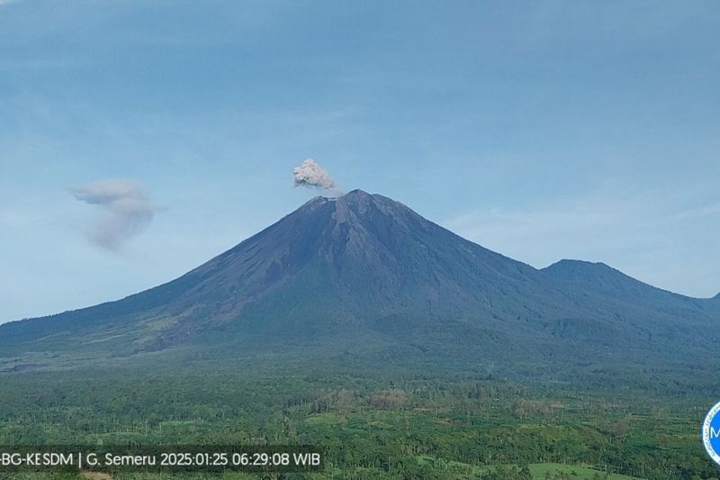 Gunung Semeru Erupsi 10 Kali, Status Waspada Tetap Berlaku