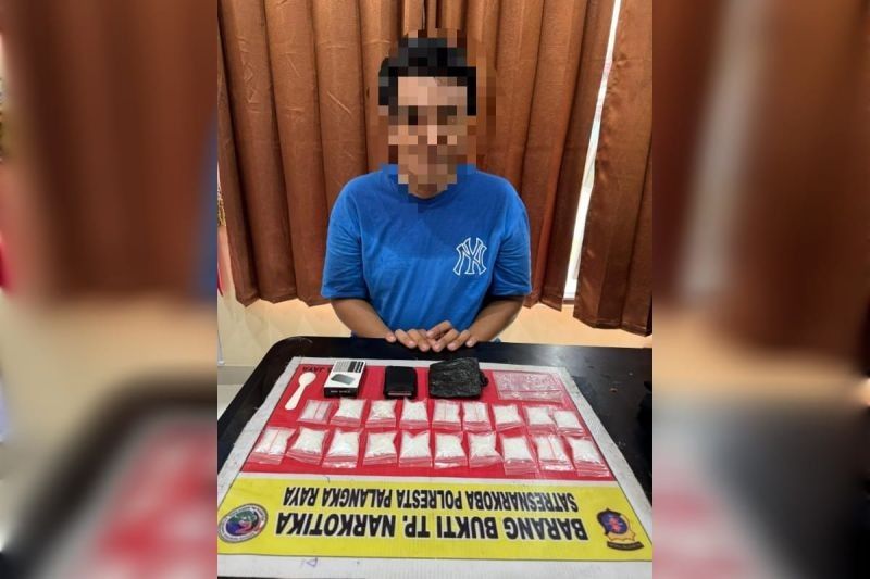 Polisi Palangka Raya Tangkap Pengedar Sabu 19 Paket