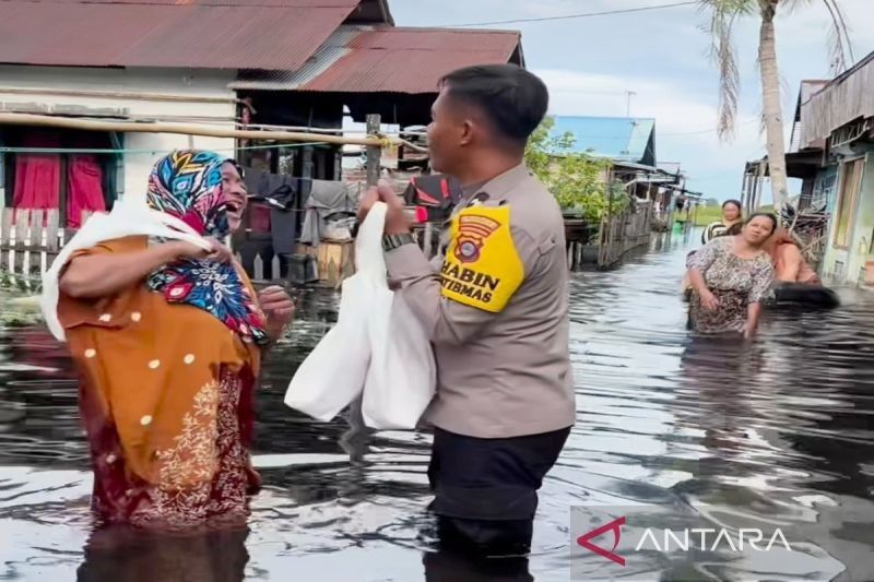 Polres Banjar Prioritaskan Distribusi Bantuan Korban Banjir Kalimantan Selatan