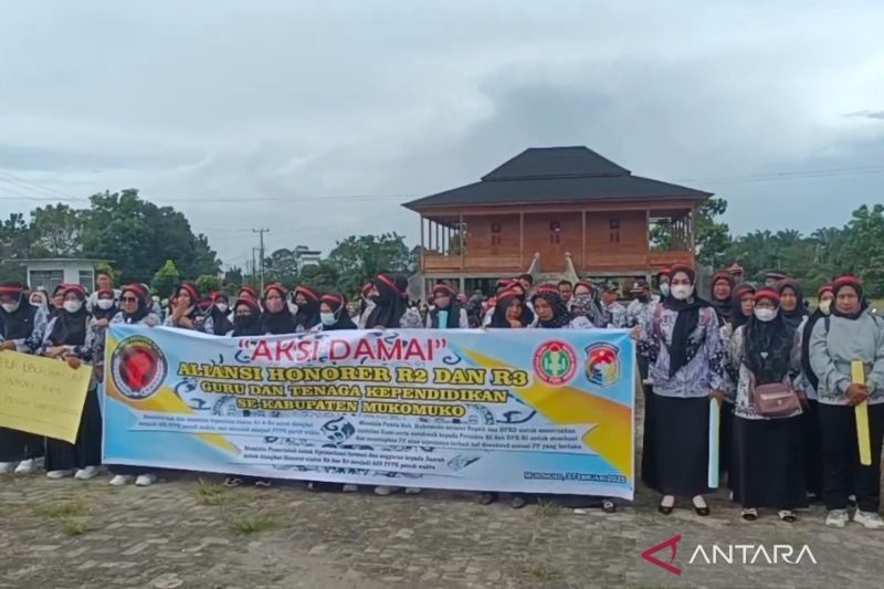 Honorer Mukomuko Demo Tolak PPPK Paruh Waktu