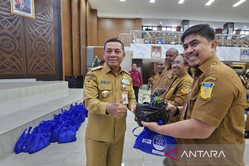 Gubernur Papua Dorong Swasembada Pangan lewat Tanam Pangan di Pekarangan Kantor