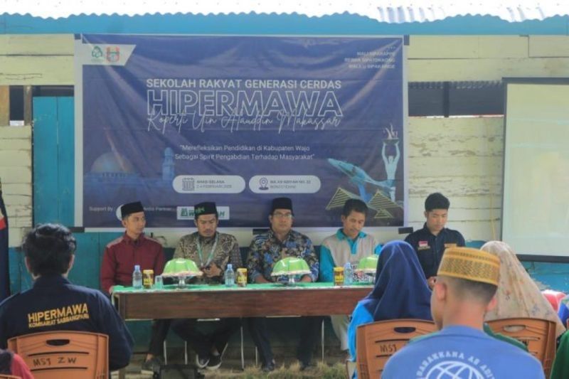 Hipermawa UIN Alauddin Sukses Gelar Sekolah Rakyat di Wajo