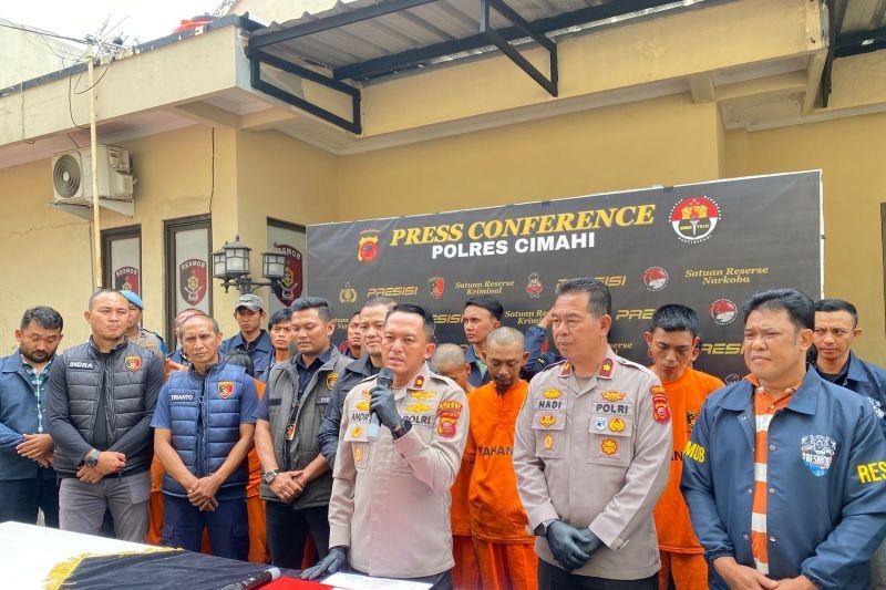 Polres Cimahi Tangkap 9 Spesialis Curanmor di Bandung Barat dan Cimahi