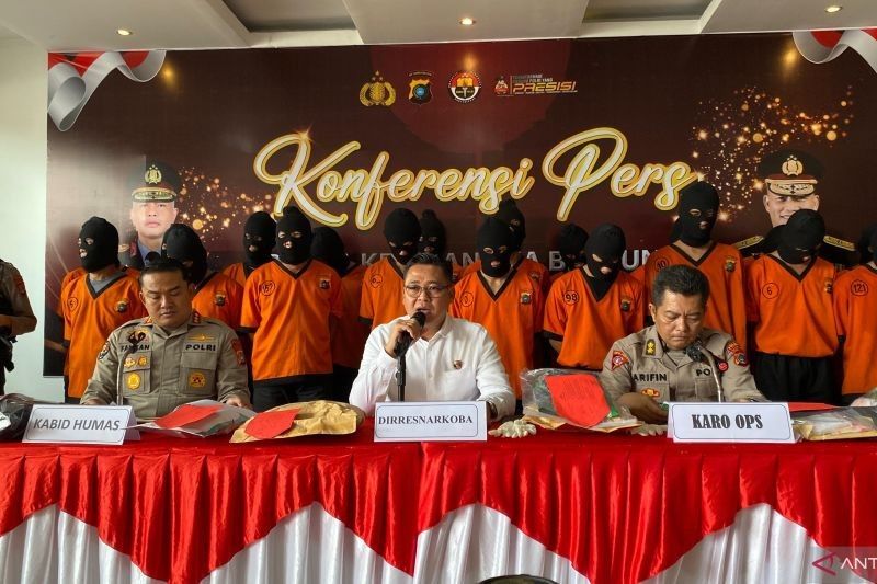 Polda Babel Sita Narkotika Rp7,3 Miliar, 79 Tersangka Ditangkap!