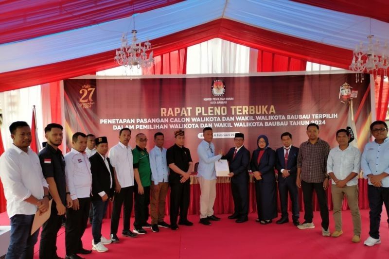 Yusran-Hasminah Menang Pilkada Baubau: KPU Tetapkan Pemenang Pilwalkot 2024