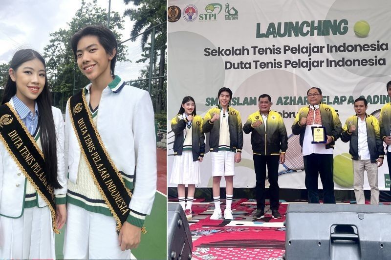 Pelti Lantik Duta Tenis Pelajar: Mischka & Devon Aoki Bertekad Kembangkan Olahraga Tenis