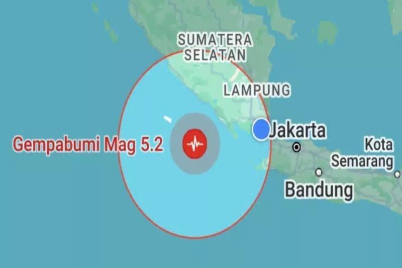 Gempa 5,2 Magnitudo Guncang Pesisir Barat Lampung, Tak Berpotensi Tsunami