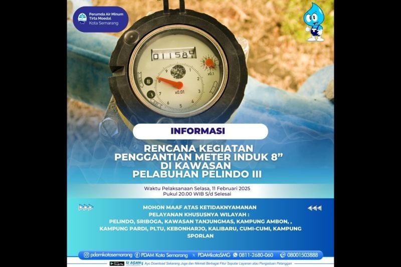 PDAM Semarang Ganti Meter Air, Pelanggan Diminta Waspada